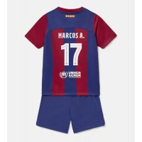 Dětský Fotbalový dres Barcelona Marcos Alonso #17 2023-24 Domácí Krátký Rukáv (+ trenýrky)